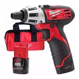 Atornillador Hexagonal 12v 1/4 Bat Milwaukee 2401-259a Color Rojo/negro