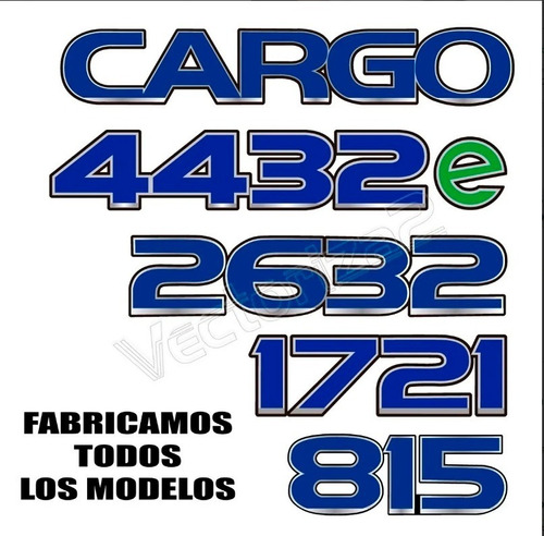 Kit  Emblemas Ford Cargo 1721 + Emblemas Cummins De Puertas Foto 4