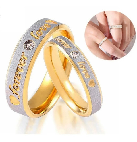 Anillos Para Parejas Novios Forever Love Amor