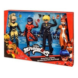 Miraculous Set De Queen Bee, Ladybug, Chatnoir Y Rena Rouge 