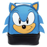 Sega Sonic The Hedgehog Lunch Bag Big Face Dual Compartment 