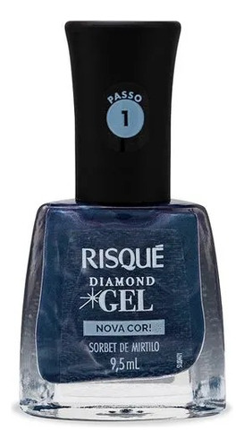 Risque Esmalte Diamond Gel Sorbet De Mirtilo 9,5ml Passo 1