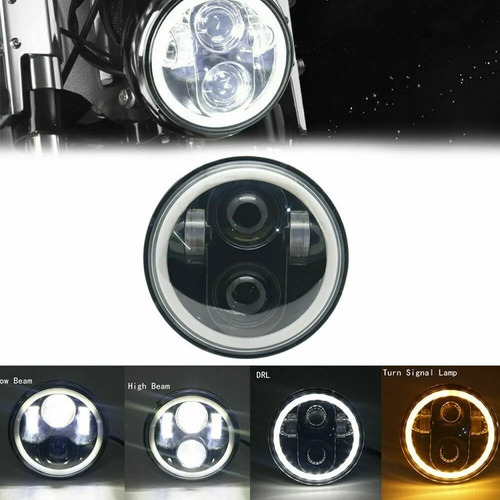 Faro Led Optica 7  Ojo Angel Cafe Racer Para Moto Adaptable