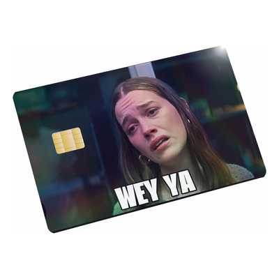 Sticker Tarjeta Banco Meme W Ya Acabado Holográfico | Meses sin interés