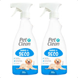 Kit 2 Banho A Seco Spray Para Cães E Gatos Pet Clean 500ml