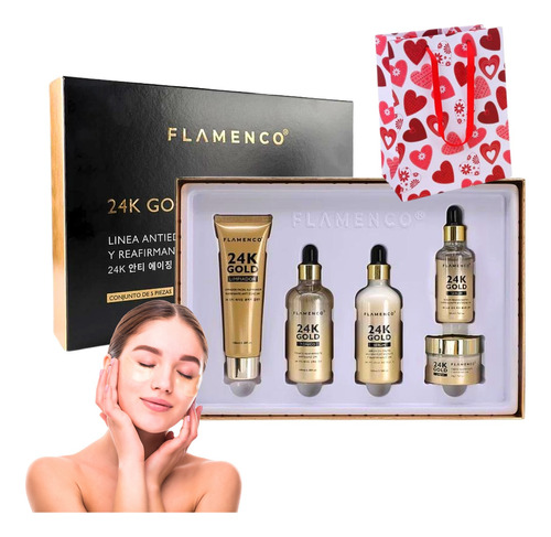 Kit Skin Care 24k Flamenco Antiarrugas Reafirmante 