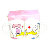 Taza Cerámica Pareja Relieve Love Daisy Donald Pato Novios