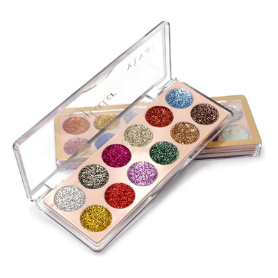 Paleta Sombras Glitter 12 Cores Colorida Pra Festa/carnaval Paleta 02