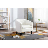 Mueble - Accent Barrel Chair Silla De Sala De Estar, Modern 