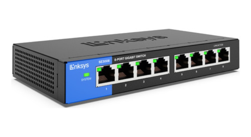 Switch Gigabit Ethernet Linksys 8 Puertos Se3008 100 1000 Ct