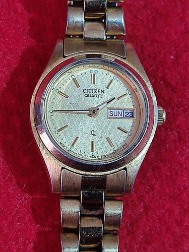 Reloj Mujer, Citizen Quarz, Doble Fechador, Repar (vintage).