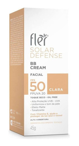 Solar Defense Bb Cream Color Base Clara Fps 50 Flér 45g