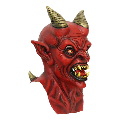 Mascara De Latex: Lucifer Halloween Color Rojo | Meses sin interés