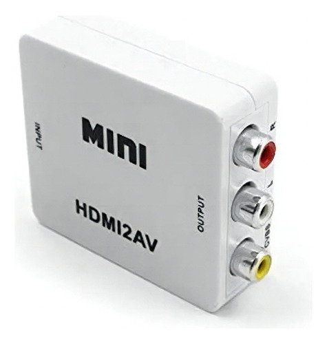 Mini Conversor Adaptador Hdmi Pr 2av Rca Vídeo Áudio Usb Tp