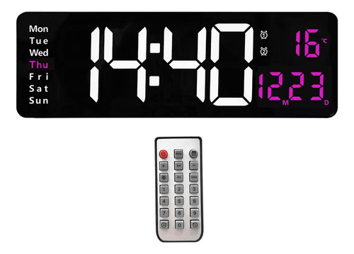 Reloj De Pared Digital Moderno Con 10 Luces Grandes Ajustabl