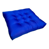 Almofada Futon Para Cadeira, 60x60 Cm Oxford Azul Royal