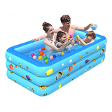 Piscina Inflable Familiar 2.6 M Azul Para Fiesta Al Aire Lib