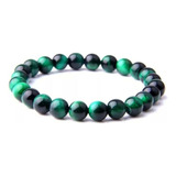 Pulseira Pedra Natural Olho De Tigre Verde 8mm Premium