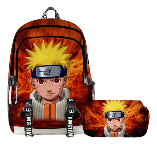 Mochila Naruto Para Estudiantes De Primaria Y Estuche