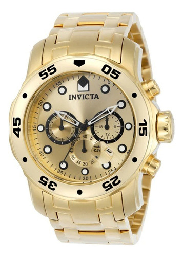 Relógio Invicta Pro Diver 0074 Original Banhado Ouro 18k +nf