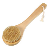 Cepillo De Baño Ducha De Madera Espalda Masaje 25x7.5cm