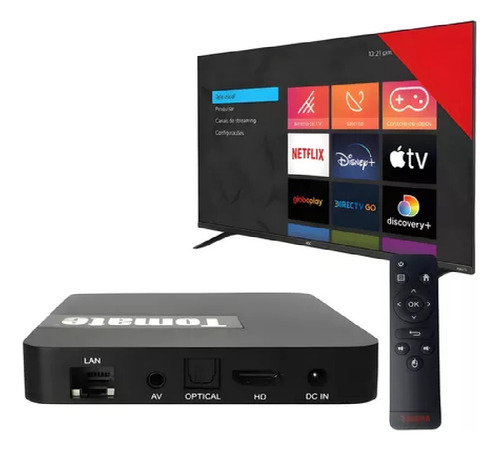 Smart Tv Box 4k Ultra Hd Tomate 2gb Ram 16gb Hd Hdmi Anatel