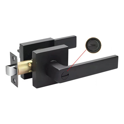 Knwell Cerradura Chapa Manija Seguridad Cuadrada Para Puerta Baño,pomo Reversible Con Pasador Ajustable Macizo, Para Puertas De Baño, Dormitorio Y Oficina De 35-45mm De Grosor, Versión Sin Llave Negro | MercadoLibre