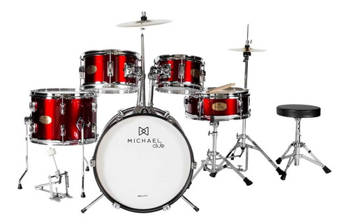 Bateria Infantil Completa Profissional Kids Michael Vinho 15