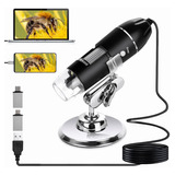 3 En 1 Microscopio Digital Usb 1600x Zoom Optico Hd 8 Leds