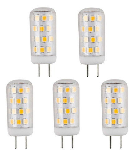 Ul Listed, G4 Bombilla De Luz Led, 5 Pack, 3 Vatios, Re...