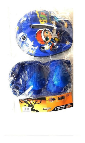 Set De Protección Infantil Completo Casco Rodilleras Coderas