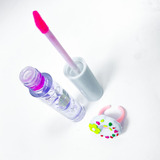 Kit 3 Lip Gloss Labial Aneis Donuts Coloridos Fixação