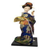 Fwefww Muñeca Con Kimono De Geisha Japonesa, Estatua
