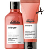 Kit Loreal Inforcer Shampoo 300ml + Creme