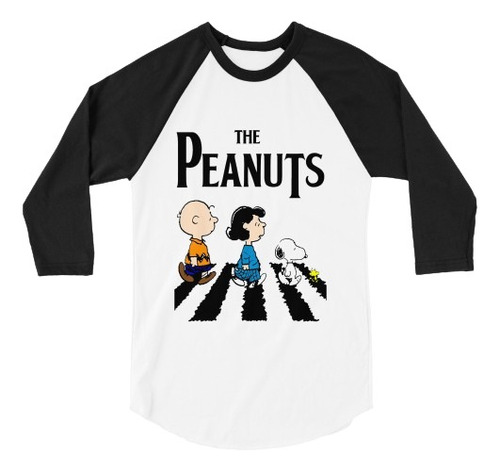 Playera Raglan 3/4 Snoopy The Peanuts The Beatles