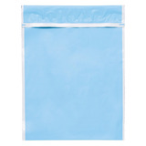 100 Saco Plástico Coloridos Envios Sedex - Azul 19x25 Cm