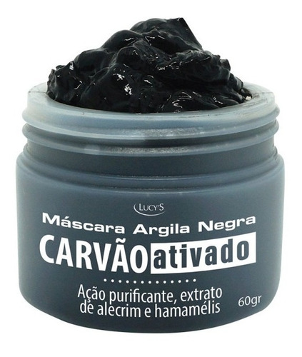 Limpeza Profunda Máscara Facial Argila Negra Carvão Ativado