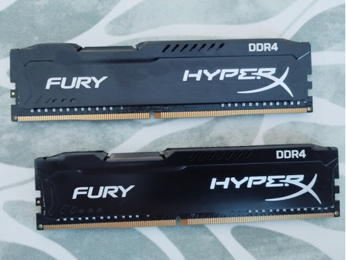 2 Memorias Ram Kingston Hyperx Fury De 4gb C/u Ddr4 2400mhz