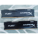 2 Memorias Ram Kingston Hyperx Fury De 4gb C/u Ddr4 2400mhz