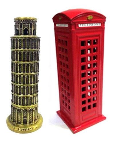 Torre De Pisa Cabine Telefonica Londres Miniatura