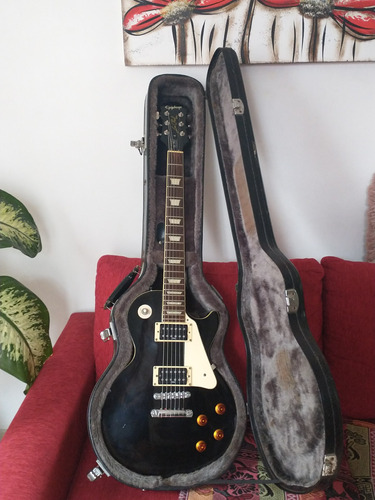 Super! EpiPhone Les Paul Standard + Estuche + Mic Ds Permuto