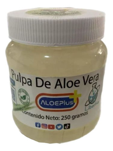 Áloe Vera Facial En Pulpa 250 Gr Liberha Aloeplus Caja 5 Pz