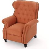 Waldo Tufted Wingback - Silla Reclinable, Anaranjado