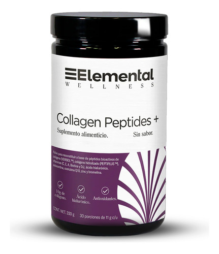 Collagen Peptides + | Péptidos Colágeno + Ácido Hialurónico Sku 4054271 Sabor Sin Sabor