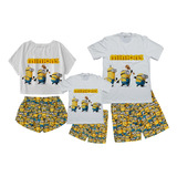 Pijama Familia Minions Estampados Varios Combo X3