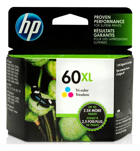 Cartucho De Tinta Hp 60 Xl Color (cc644wb  ) Lacrado F4470