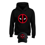 Buzo Deadpool Con Capota Hoodies Saco Obsequio Gorra Trucker