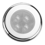 Luminária Sport Aro Em Aço Inox 4 Leds Lancha Motorhome 12v