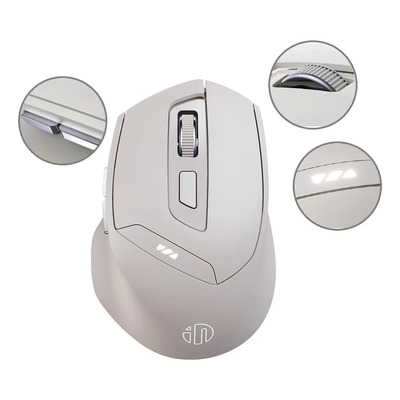 Ratón Mouse Inalámbrico Recargable Silencioso Bluetooth 5.0 4.0 Y Usb 2.4ghz, Mouse Gamer Crema con 5 niveles de DPI, Mouse Ergonomico Para Pc Portátil, Tabletas Y Teléfonos Móviles | MercadoLibre