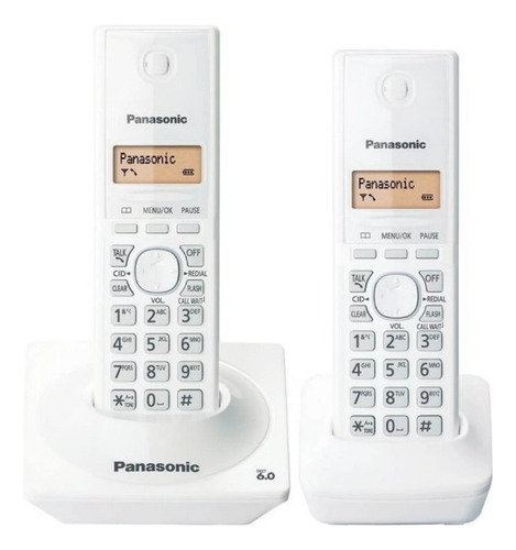 Teléfono Panasonic Kx-tg1712 Inalámbrico Duo Blanco 6.0 Digi